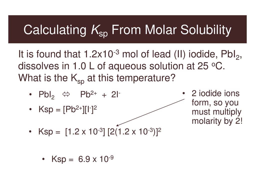 ksp calculations chemistry